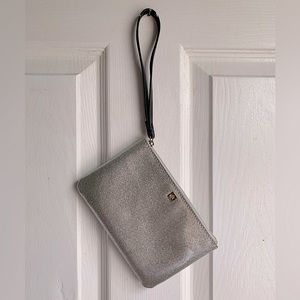 Kate Spade Silver Glitter Wristlet